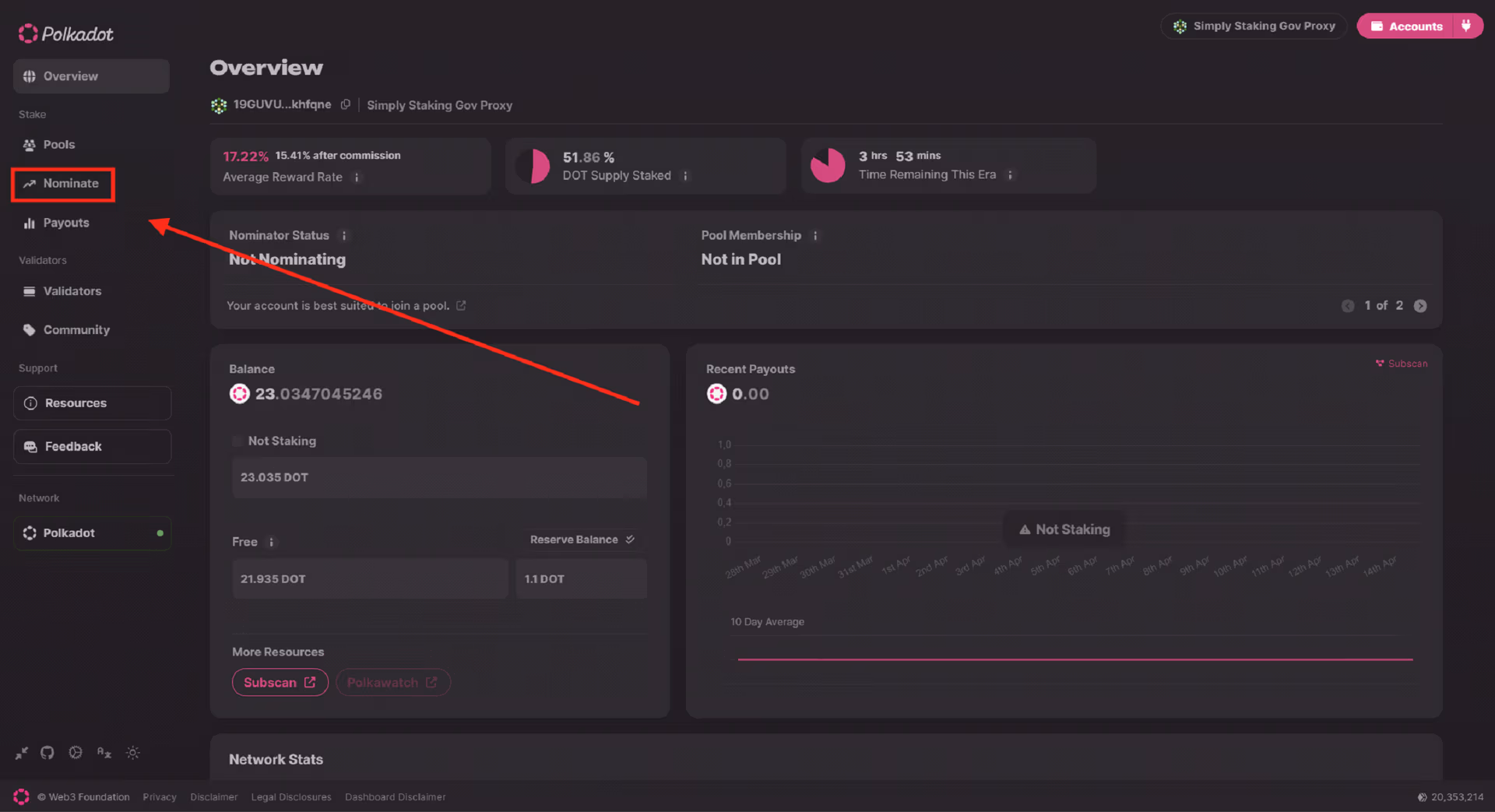 Polkadot Staking Balance