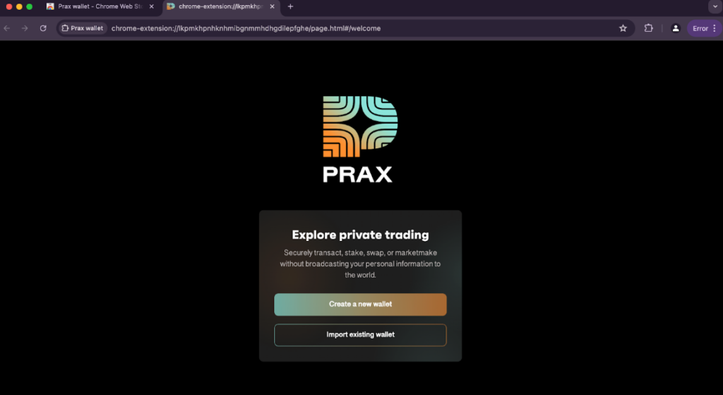 prax setup
