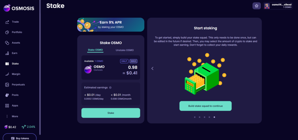 osmo stake