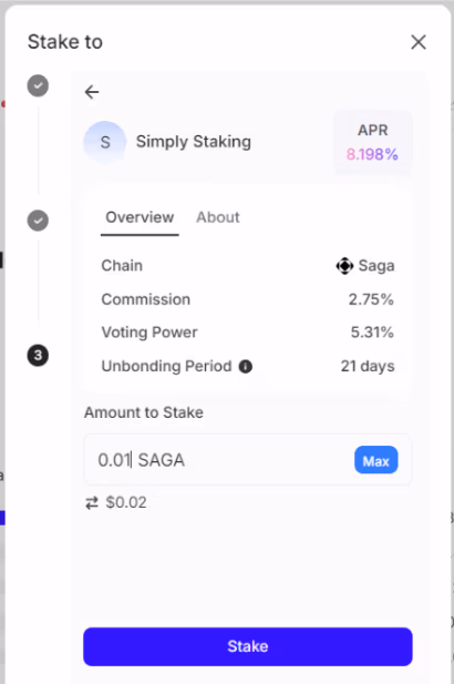 SAGA Staking Guide 4 sg2