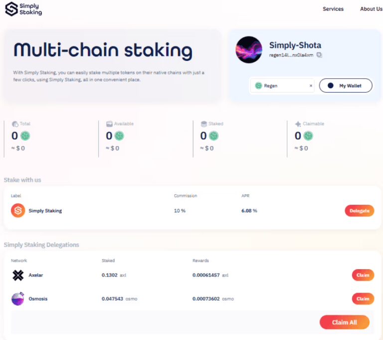 Regen Staking Guide: How to Stake Regen 4 Choose Simply Staking for Staking Regen