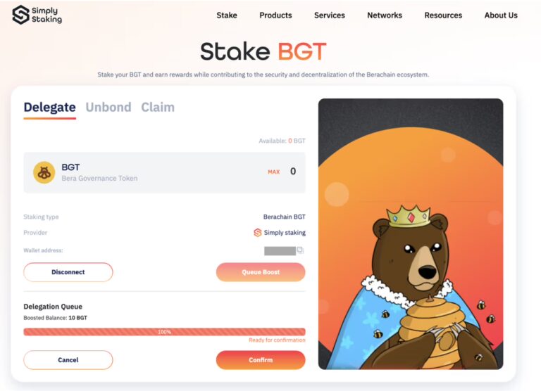 Confirm Berachain Stake