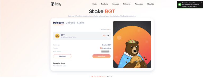 Confirm your BGT Stake