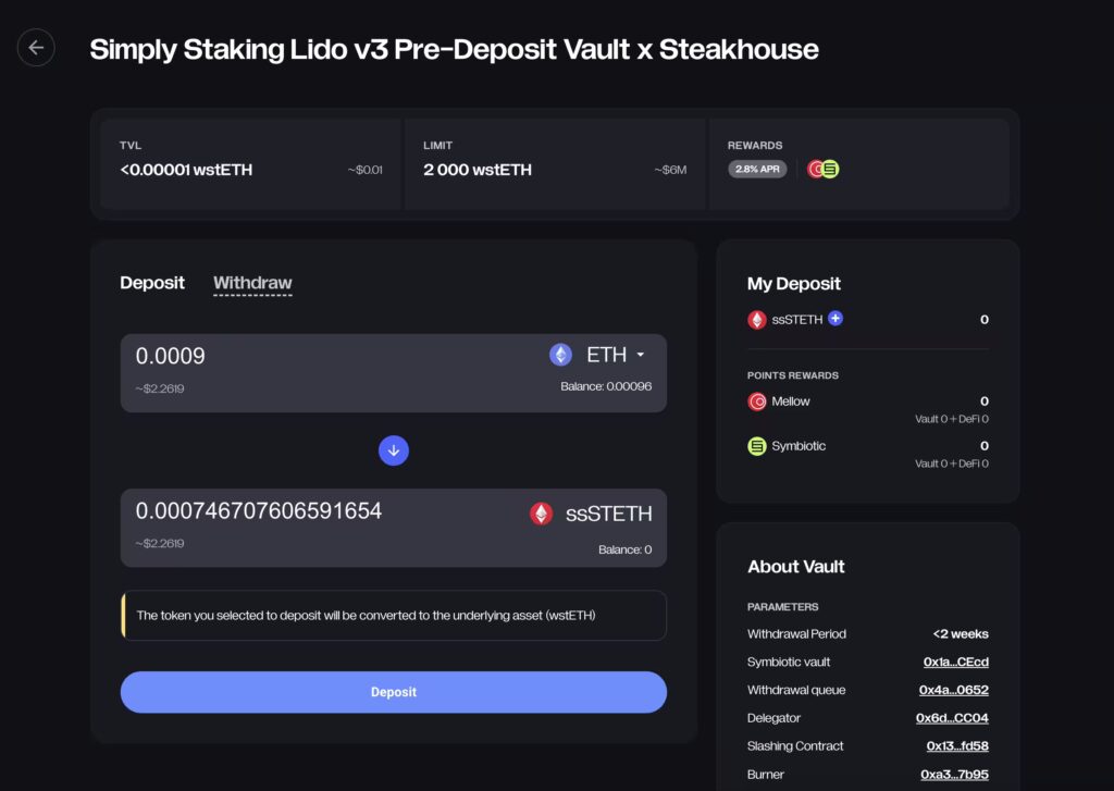 LIDO V3 Vaults: Curated Vaults to Maximise APR 5 simply staking vault predeposit